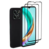 32nd Silicone Case Cover for Honor X6b With 2 X Screen Protectors, Slim and Durable Protective Case - Black